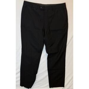 Men’s Black Slim Fit Dress Pants 36x34 Tailored Work Trousers